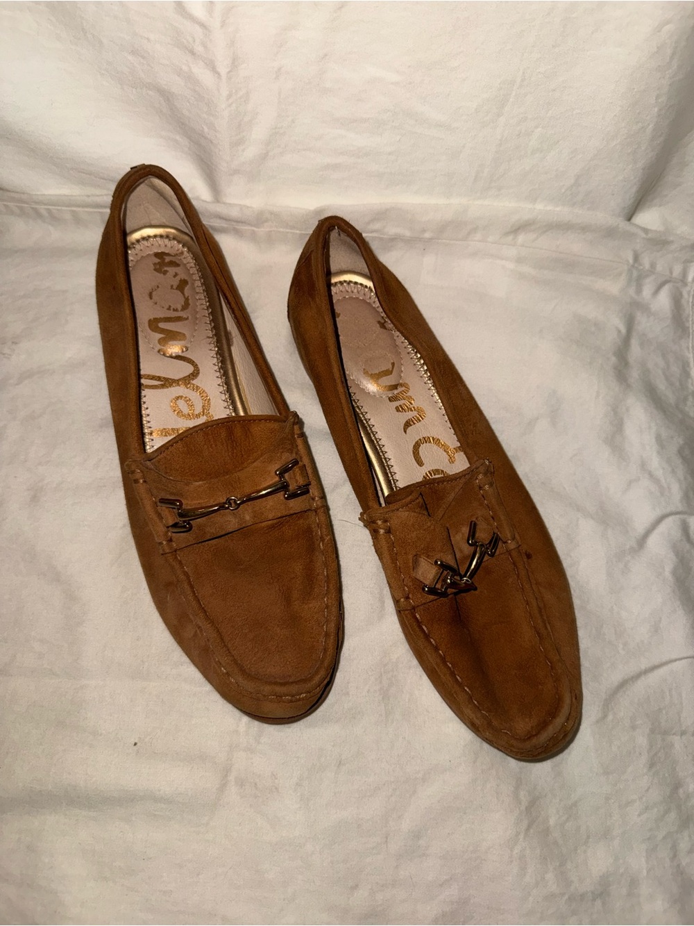 Sam Edelman Brown Suede Horsebit Loafers Size 6